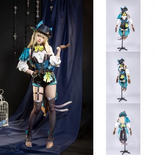 Lynette Halloween Game Suit Genshin Impact Cosplay Costume