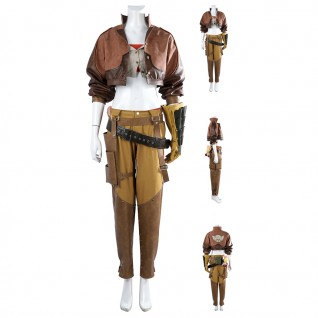 Monster Hunter Wilds Gemma Costume Women Brown Halloween Cosplay Suits