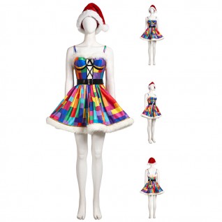 Christmas Cosplay Costumes Original Starry Christmas Simple Version Women Dress Suit