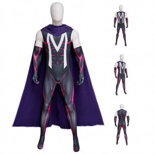 X-Men 97 Magneto Cosplay Jumpsuit Erik Lehnsherr Costume Printed Suit
