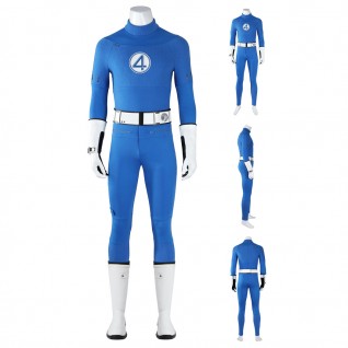 Fantastic 4 Cosplay Jumpsuit Mister Fantastic Reed Richards Costume Blue Suit