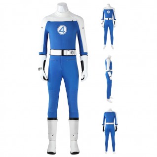 Human Torch Cosplay Costume The Fantastic 4 Johnny Storm Suits Blue Halloween Outfits