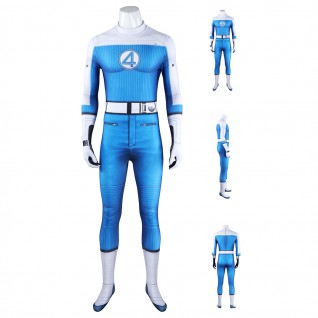 Human Torch Cosplay Jumpsuit The Fantastic 4 First Steps Costume Blue Suits