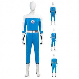 Johnny Storm Cosplay Costumes Fantastic Four Human Torch Suit Blue Halloween Outfits
