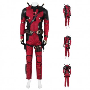 Deadpool 3 Wade Wilson Costume Male Red Halloween Suit