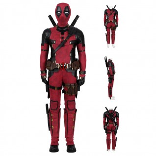 Kids Deadpool 3 Costume Wade Wilson Suit Red Outfits