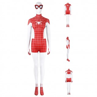 Spiderman Mary Jane Watson Jumpsuit Earth-18119 Costume Red Suit