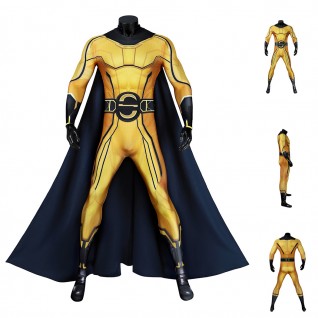 Thunderbolts Sentry Cosplay Jumpsuit Yellow Costume Male Printed Suit