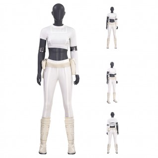 Star Wars 2 Attack Of The Clones Costumes Padme Amidala Suit White Short Cosplay Outfits