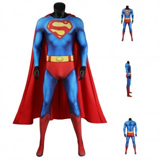 Clark Kent 1978 Cosplay Jumpsuit Christopher Reeve Costume Male Suit