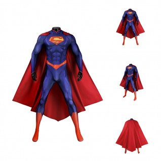 Clark Kent Cosplay Jumpsuit New 52 Costume Male Printed Suit