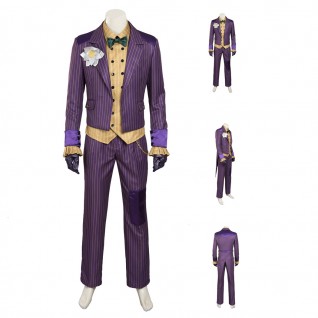 Bat Knight Purple Costume Arkham Asylum Halloween Cosplay Suit