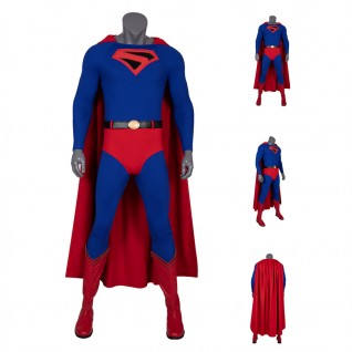 Clark Kent Costume Male Blue Halloween Cosplay Suit