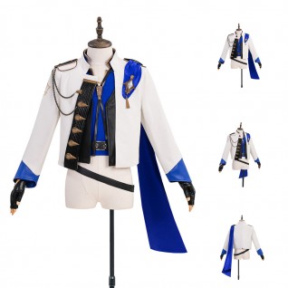 Final Fantasy XIV Seneschal Princes Cosplay Costume FF14 Suit Blue Jacket