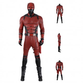 Daredevil Born Again Red Suit Matthew Murdock Costume Deluxe Set