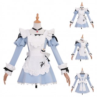 Final Fantasy XIV Blue Suit FF14 Costume Women Dress Halloween Cosplay Outfits