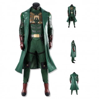 Vought Rising Soldier Boy Cosplay Costume The Boy Green Leather Suit