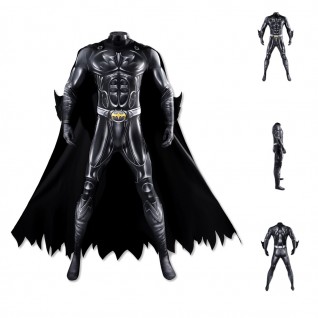 Bruce Thomas Wayne Black Jumpsuit Bat Forever Costume Polyester Suit