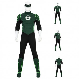 Green Lantern Cosplay Costume Hal Jordan Battle Suit