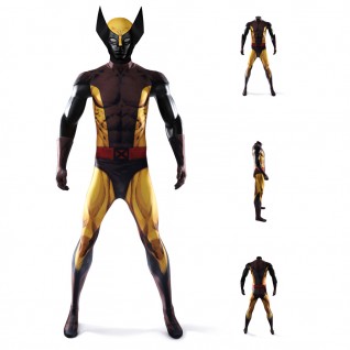 X-Men Wolverine Brown Jumpsuit Costume Adult Polyester Suit