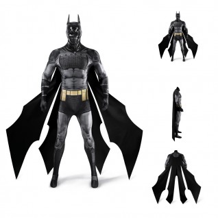 Bruce Thomas Wayne Black Cosplay Jumpsuit Absolute Bat Costumes