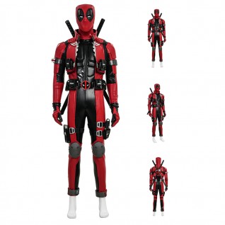 Marvel Rivals Deadpool Costumes Red Halloween Suit
