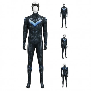 Nightwing Bodysuit Arkham Knight Costumes Printed Suit