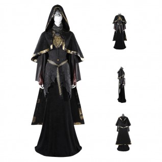 Dark Souls 3 Fire Keeper Costume Black Dress Cloak Women Suit