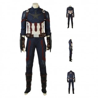 Steve Rogers Captain America Costume Avengers Infinity War Suit