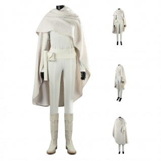 Padme Amidala Costume Star Wars Attack of the Clones Suit White Outfit