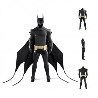 Bruce Wayne Absolute Costume Men Superhero Leather Black Suit