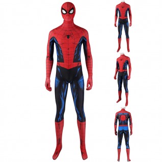 Spider-Man PS5 Jumpsuit Costume for Men Vintage Comic Printed Suit