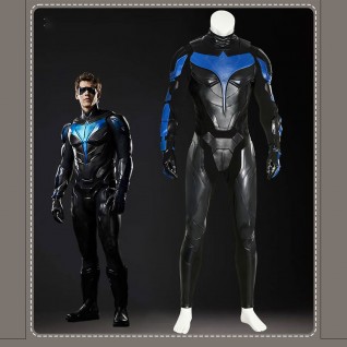 Nightwing Dick Grayson Costume Titans Season 1 Suit Superhero Cosplay Outfit