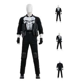 The Punisher Frank Castle Costume Daredevil Born Again Black Suit