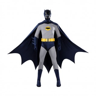 Adam West Costume Retro Batsuit Halloween Cosplay Outfit