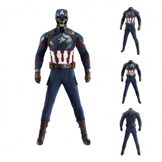 Captain America Avengers Endgame Costume Steve Rogers Premium Superhero Suit