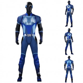 The Boys A-Train Costume Superhero Suit Blue Premium Cosplay Outfit