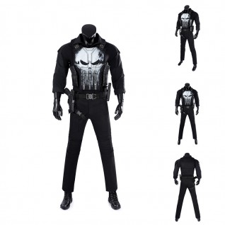 Spider-Man Brand New Day Punisher Costume Superhero Outfit Premium Black Suit