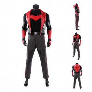 Red Hood Rebirth Costume Jason Todd Halloween Cosplay Suit