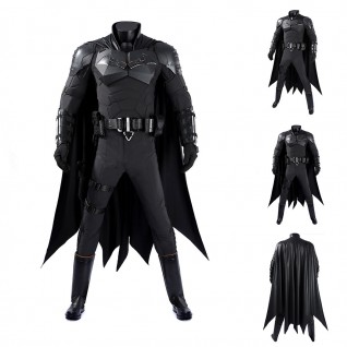 Bruce Wayne 2022 Cosplay Costume Robert Pattinson Suit Black Outfit
