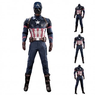 2026 Captain America Costume Avengers Endgame Steve Rogers Suit Premium Outfit