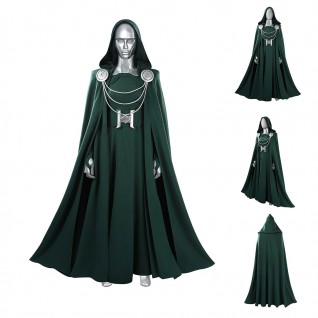 Avengers Doomsday Latverian Witch Costume Green Outfit Women Suit