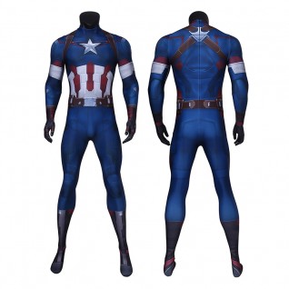 Captain America Steve Rogers Costume Avengers 2 Austrian Age Cosplay Jumpsuits