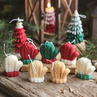 Christmas Ornaments Woolen Gloves Scented Candles