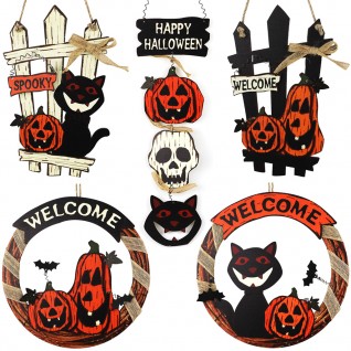 Welcome House Garland Door Hanger Decoration Supplies for Halloween