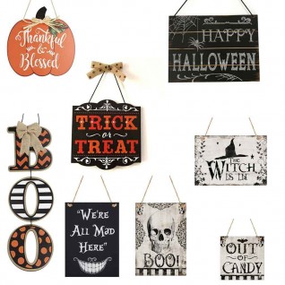 Halloween Party Decoration Hanging Board Wooden Crafts