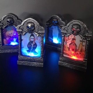 Halloween Scene Layout Props Luminous Tombstone Decorations