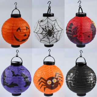 Horror Paper Lanterns Halloween Venue Decoration Props Lantern Pendant