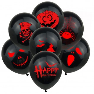 Black Horror Balloon Party Decoration Balloons for Halloween