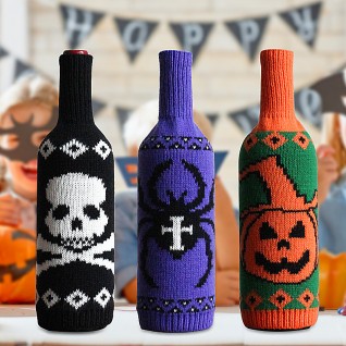 Halloween Knitted Wine Bottle Bag Decoration